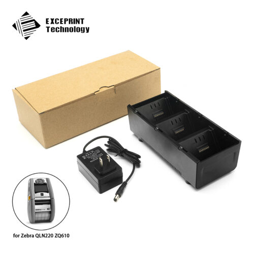 3-Slot Battery Charger Cradle with power supply for Zebra QLN220 QLN320 QLN420 ZQ610 ZQ620 ZQ630