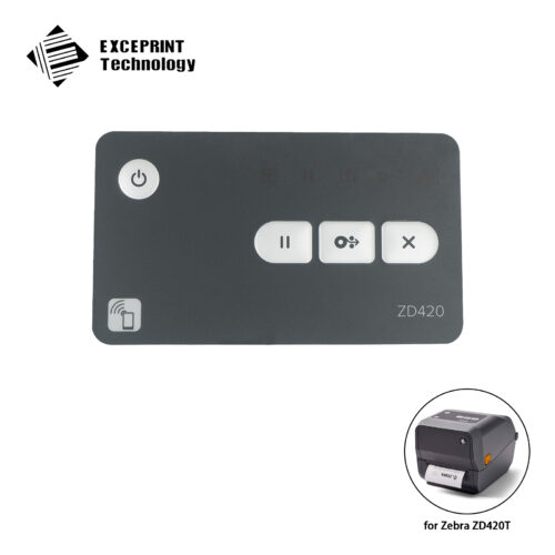 Nameplate (contains nameplates with and without the Print Touch icon) for Zebra ZD420T (P1080383-201)